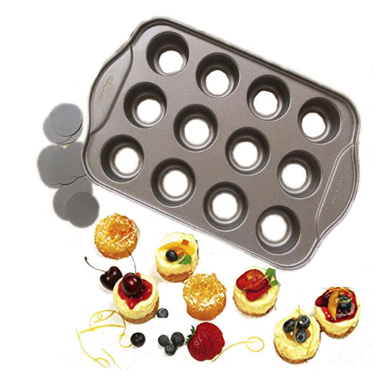 Mini Cheesecake Non-Stick Tray with 12 Cavities by HitMyNeed
