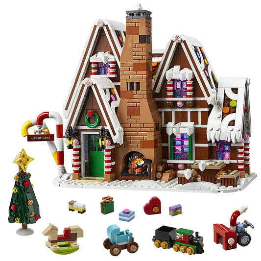 Mini Christmas Gingerbread House Building Block Set by HitMyNeed