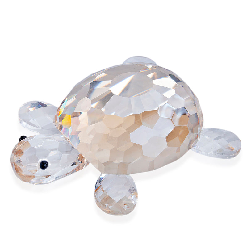 Mini Clear Crystal Turtle Figurine Ornament by HitMyNeed
