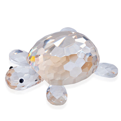 Mini Clear Crystal Turtle Figurine Ornament by HitMyNeed