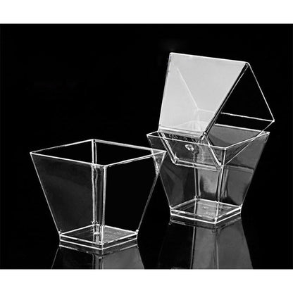 Mini Clear Dessert Cups with Spoons (20 Pack, 2oz) by HitMyNeed