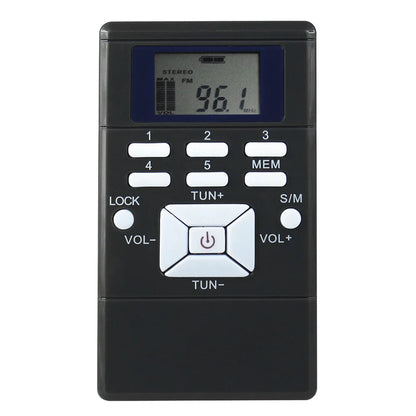 Mini Clip-On FM Radio with Digital Clock & Earphones by HitMyNeed