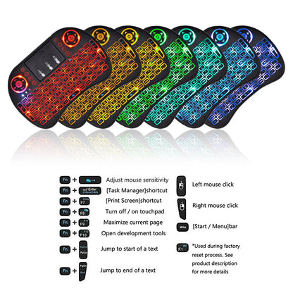 Mini Compact Wireless Backlit Keyboard with Touchpad 2.4G by HitMyNeed