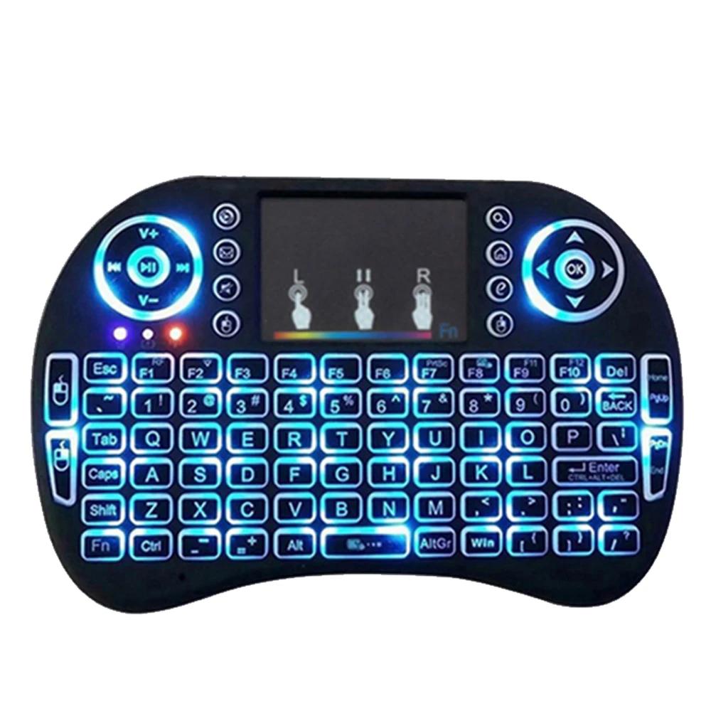 Mini Compact Wireless Backlit Keyboard with Touchpad 2.4G Rechargeable with Lithium Battery by HitMyNeed