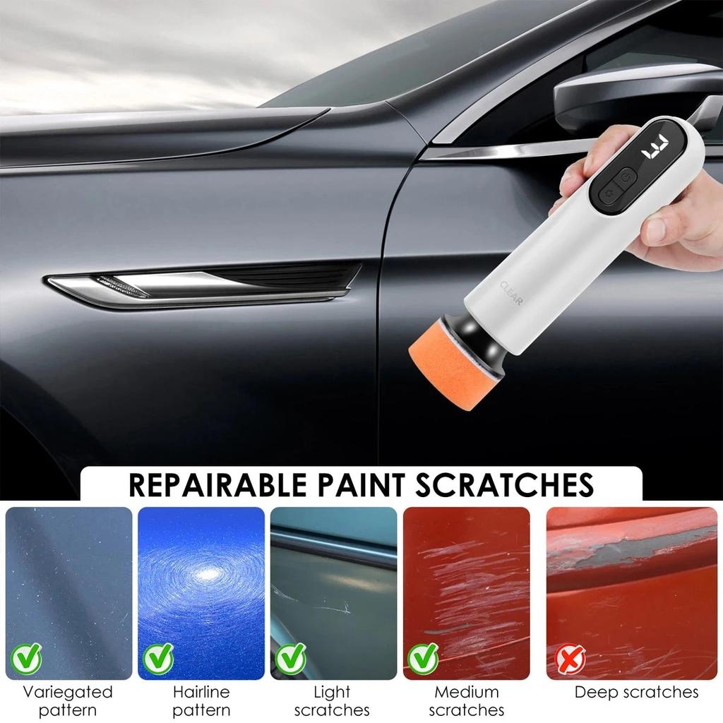 Mini Cordless Car Polisher 3-Speed with LED Display by HitMyNeed