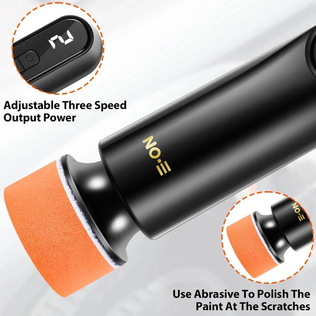Mini Cordless Car Polisher 3-Speed with LED Display by HitMyNeed