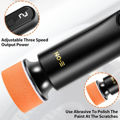 Mini Cordless Car Polisher 3-Speed with LED Display by HitMyNeed