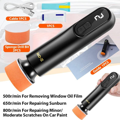 Mini Cordless Car Polisher 3-Speed with LED Display black by HitMyNeed