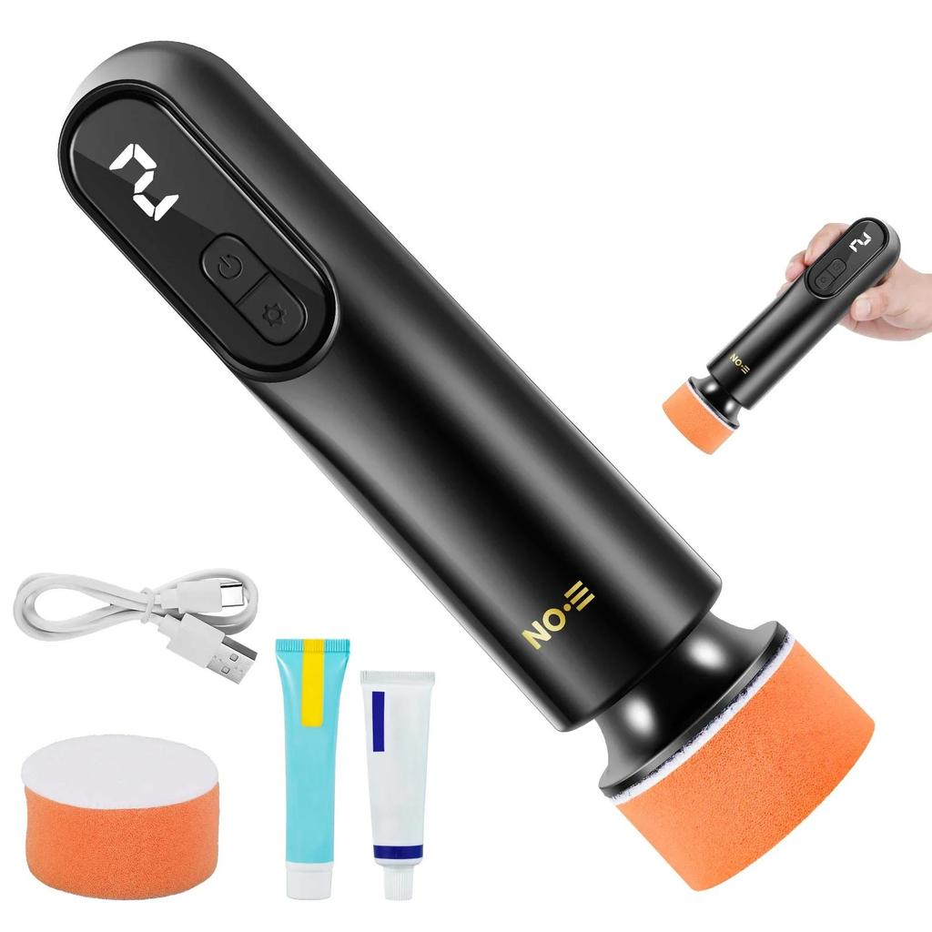 Mini Cordless Car Polisher with LED Display Kit by HitMyNeed