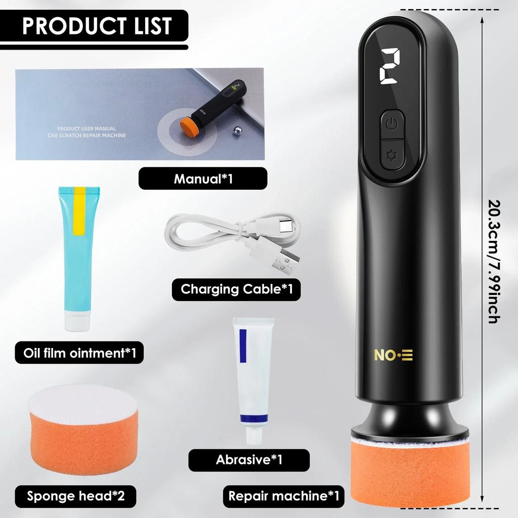 Mini Cordless Car Polisher with LED Display Kit by HitMyNeed