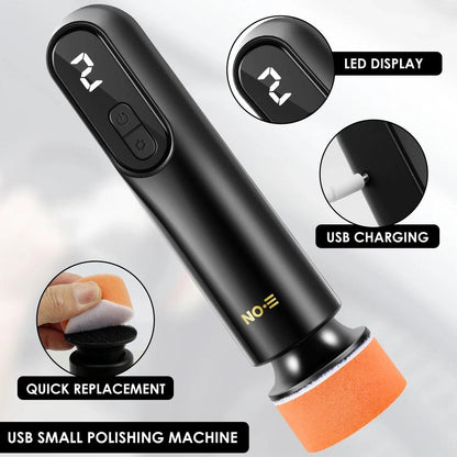 Mini Cordless Car Polisher with LED Display Kit by HitMyNeed
