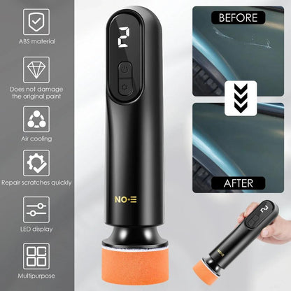Mini Cordless Car Polisher with LED Display Kit by HitMyNeed