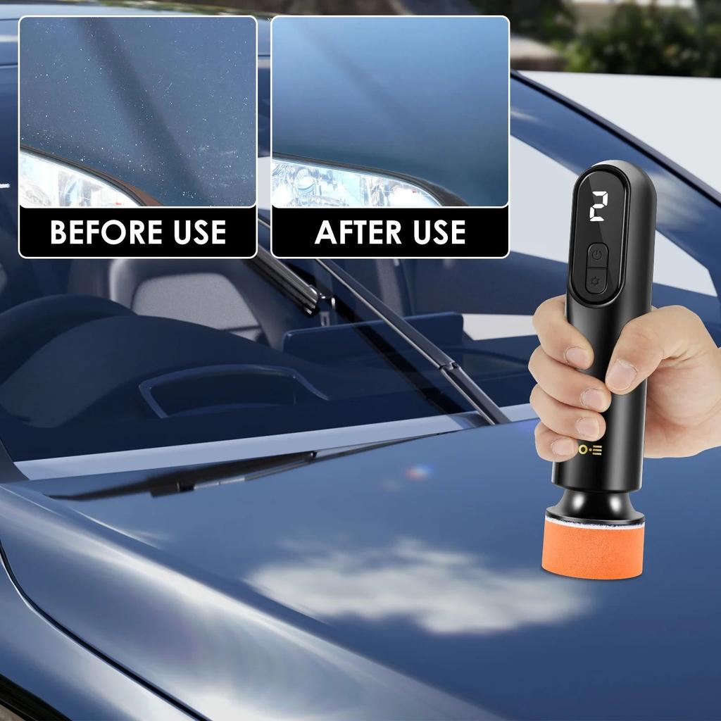 Mini Cordless Car Polisher with LED Display Kit by HitMyNeed