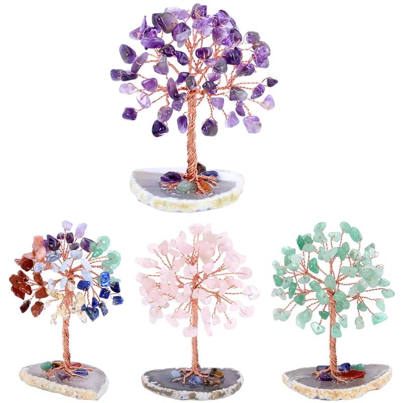 Mini Crystal Money Tree Copper Wire Feng Shui Decor by HitMyNeed