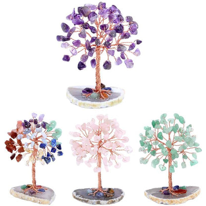 Mini Crystal Money Tree Copper Wire Feng Shui Decor by HitMyNeed