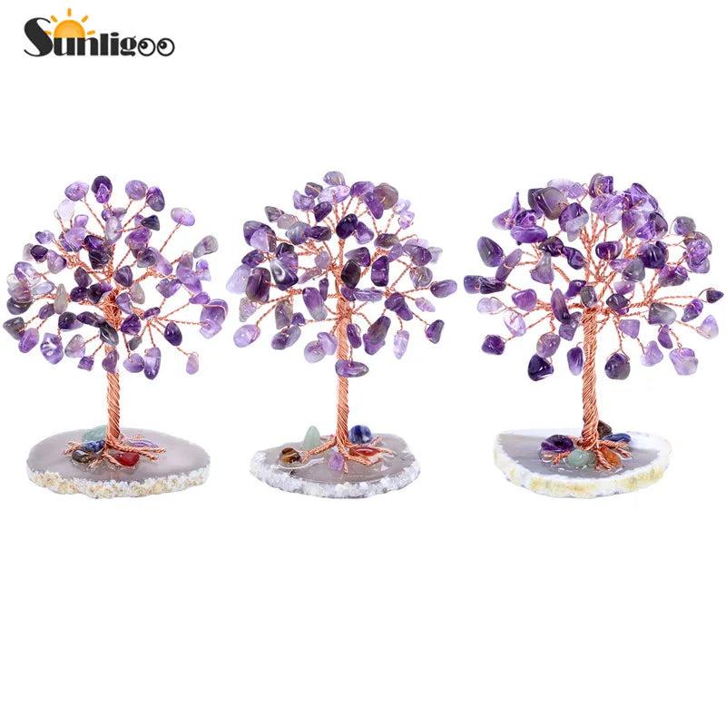 Mini Crystal Money Tree Copper Wire Feng Shui Decor by HitMyNeed