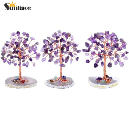Mini Crystal Money Tree Copper Wire Feng Shui Decor by HitMyNeed