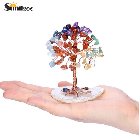 Mini Crystal Money Tree Copper Wire Feng Shui Decor chakra by HitMyNeed