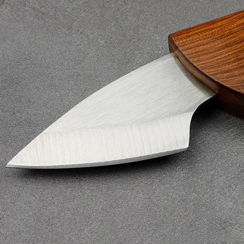 Mini D2 EDC Fruit & Utility Knife with Sheath by HitMyNeed