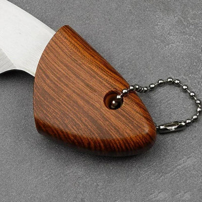 Mini D2 EDC Fruit & Utility Knife with Sheath by HitMyNeed