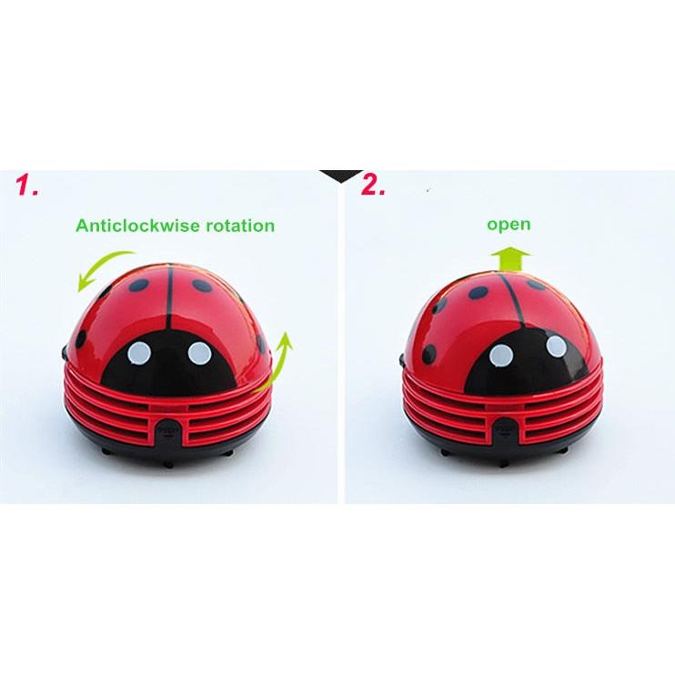 Mini Desk Vacuum Cleaner Ladybug Dust Collector by HitMyNeed