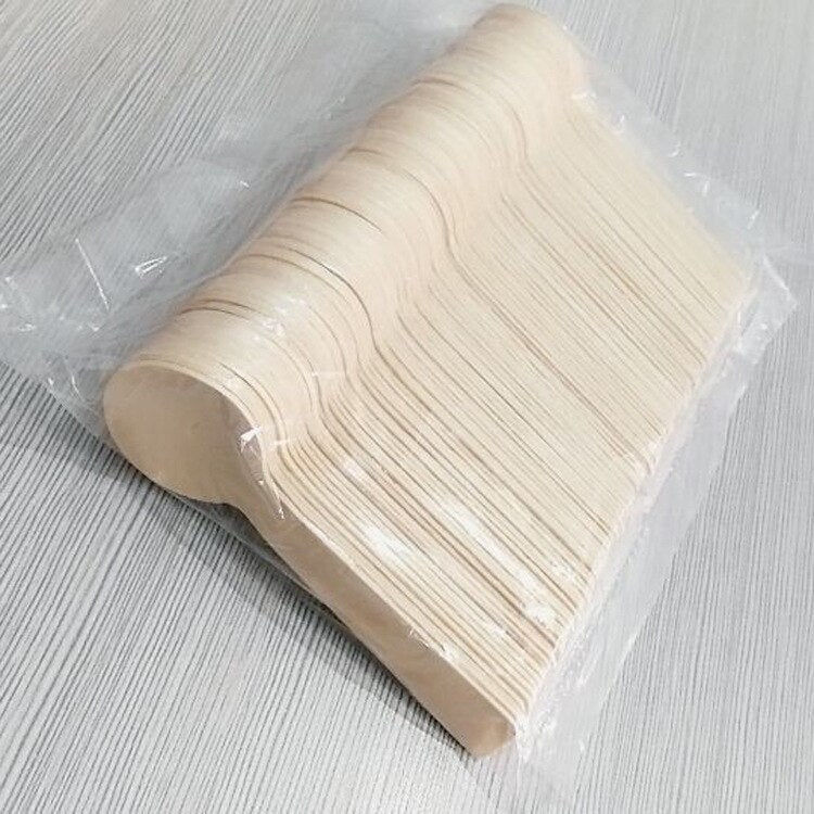 Mini Disposable Wooden Spoons 10cm (Pack of 100) by HitMyNeed