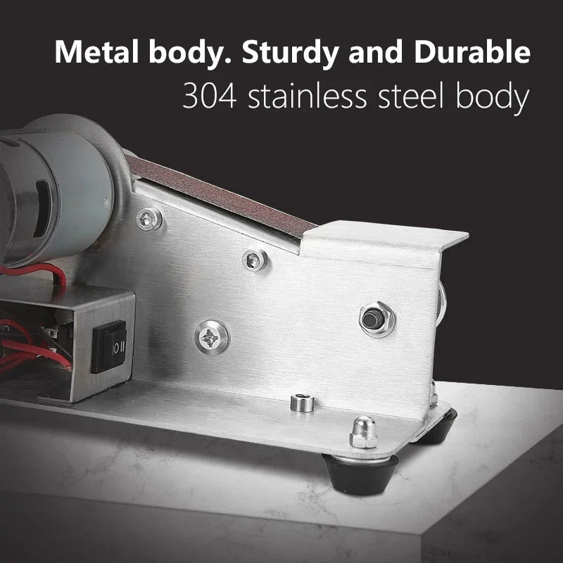 Mini Electric Belt Sander with Variable Speed by HitMyNeed