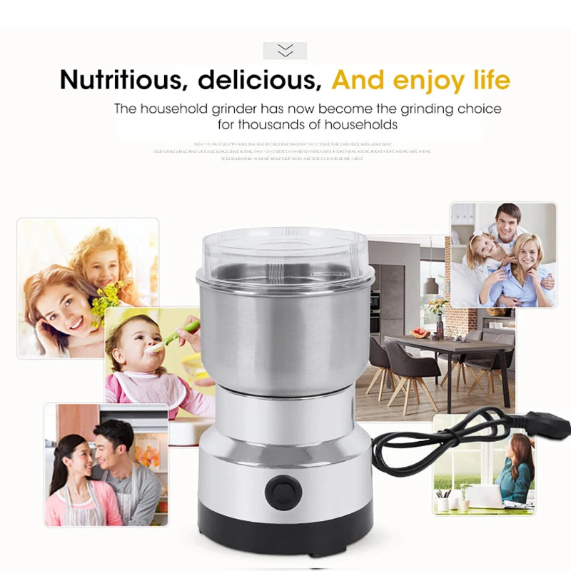 Mini Electric Grinder 300ml for Coffee, Spices & Grains by HitMyNeed