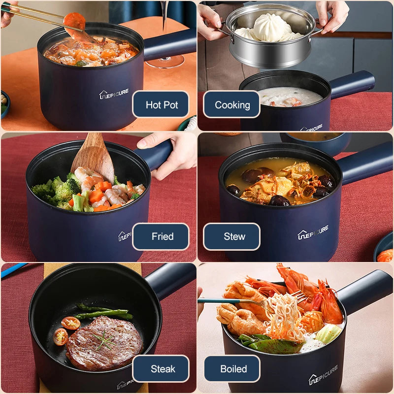 Mini Electric Multi-Function Double Layer Noodle Pot by HitMyNeed