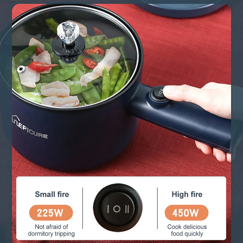 Mini Electric Multi-Function Double Layer Noodle Pot by HitMyNeed