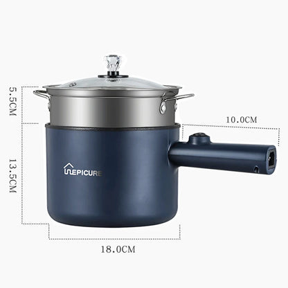 Mini Electric Multi-Function Double Layer Noodle Pot by HitMyNeed