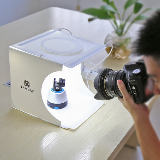 Mini Folding Lightbox Photo Studio with LED by HitMyNeed