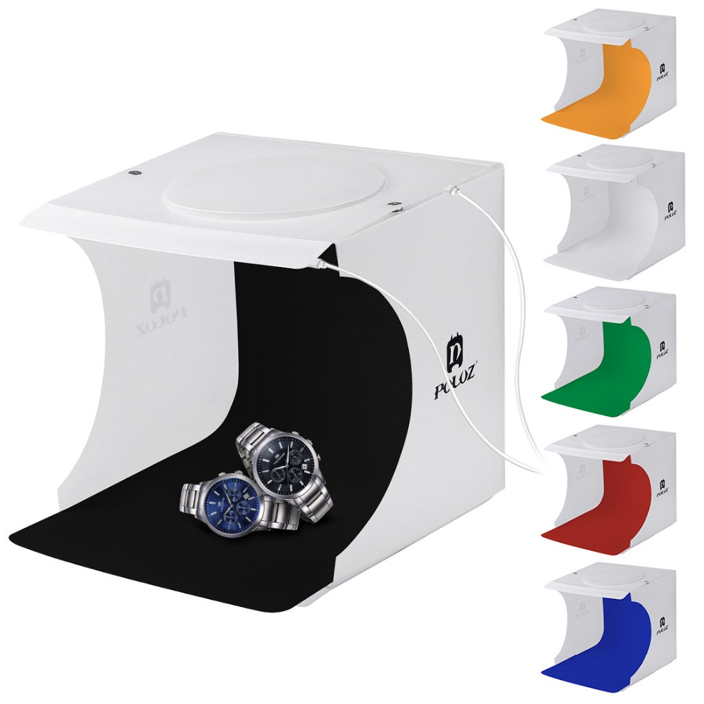 Mini Folding Lightbox Photo Studio with LED by HitMyNeed