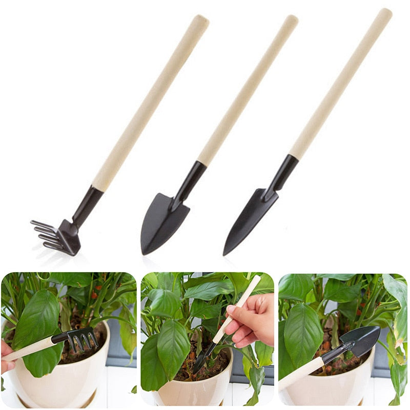 Mini Garden Hand Tools Set 3pcs for Potted Plants by HitMyNeed