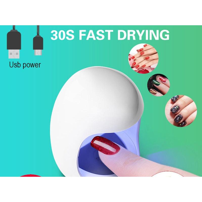 Mini Gel Nail Lamp Polish Dryer with USB Power by HitMyNeed