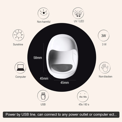 Mini Gel Nail Lamp Polish Dryer with USB Power by HitMyNeed