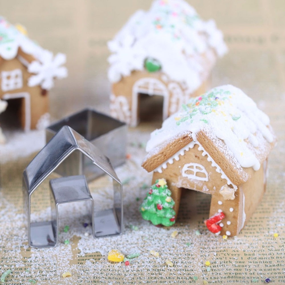 Mini Gingerbread House Stainless Steel Cookie Cutters by HitMyNeed