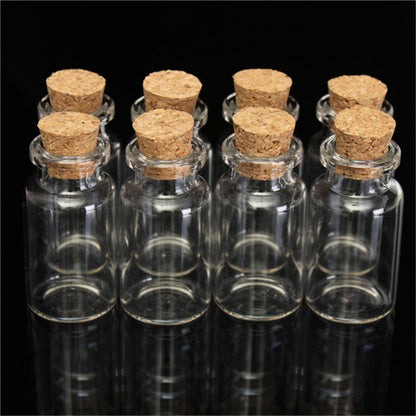 Mini Glass Bottles with Cork 12ml (Set of 10) by HitMyNeed
