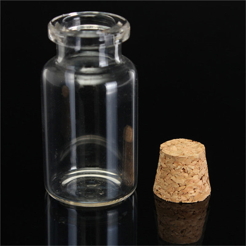 Mini Glass Bottles with Cork 12ml (Set of 10) by HitMyNeed