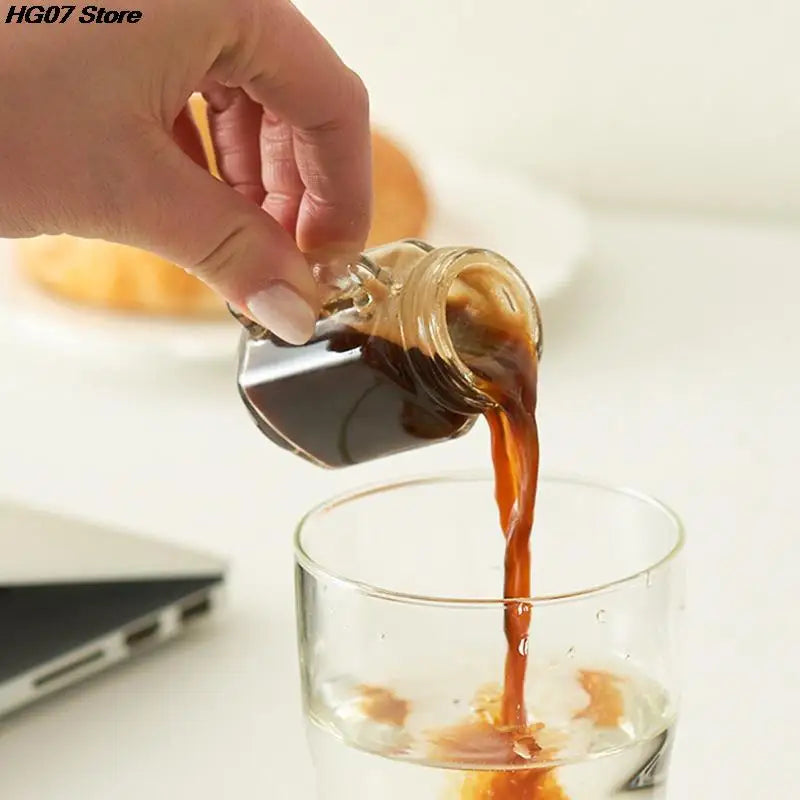 Mini Glass Mason Jar with Lid 35ml Leakproof Shot Glass by HitMyNeed