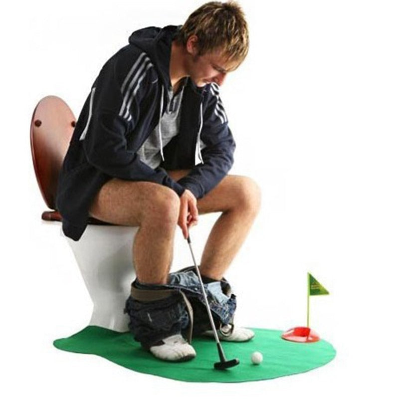Mini Golf Toilet Bathroom Putting Game Set by HitMyNeed