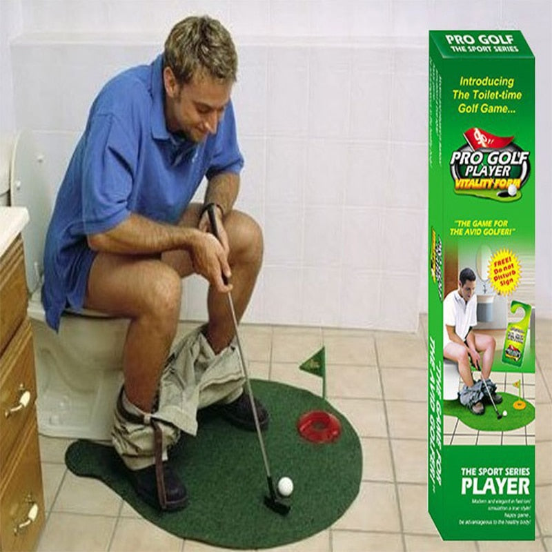Mini Golf Toilet Bathroom Putting Game Set by HitMyNeed