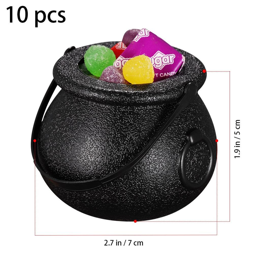 Mini Halloween Cauldron Candy Buckets (10 Pack) by HitMyNeed
