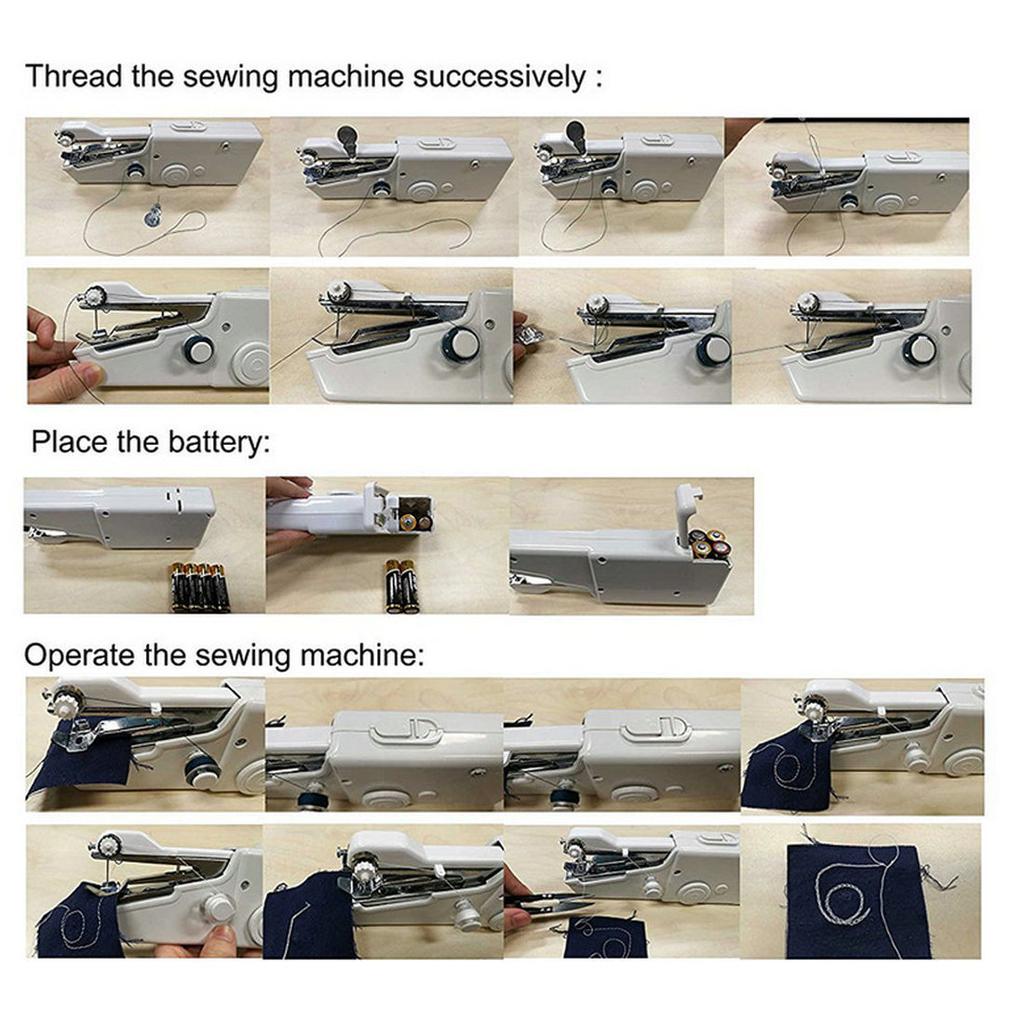 Mini Handheld Sewing Machine for Quick Repairs by HitMyNeed
