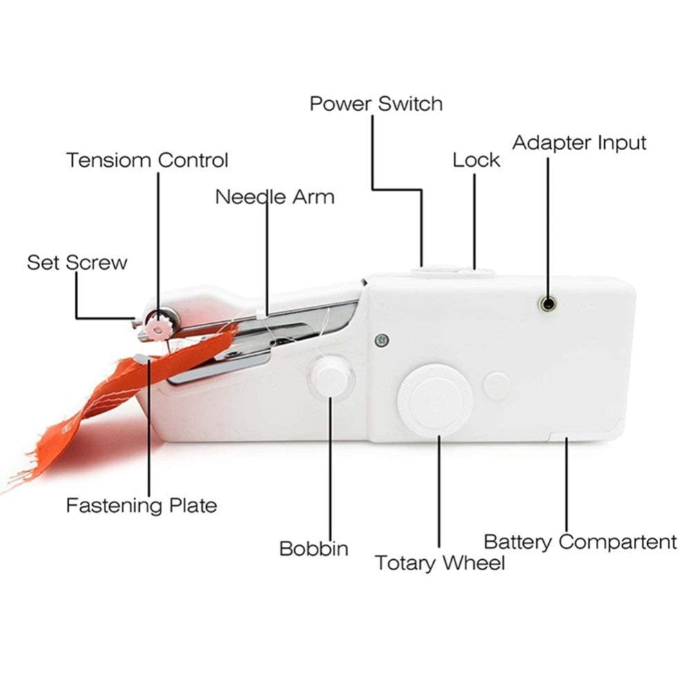 Mini Handheld Sewing Machine Quick Stitch Tool by HitMyNeed