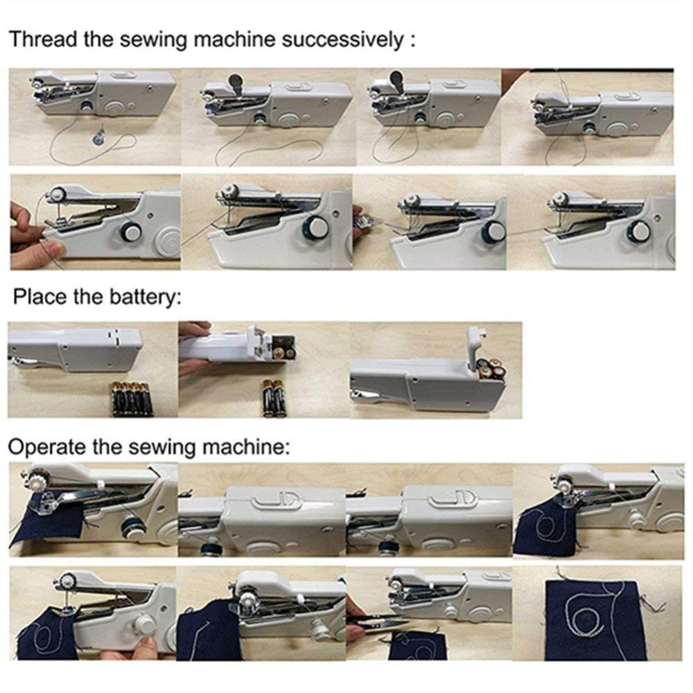 Mini Handheld Sewing Machine Quick Stitch Tool by HitMyNeed