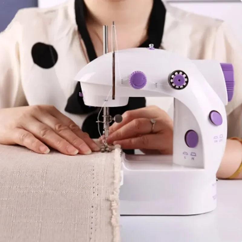 Mini Handheld Sewing Machine with Light and Foot Pedal by HitMyNeed
