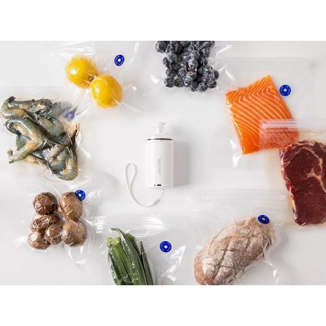 Mini Handheld Vacuum Sealer with Bags, USB Rechargeable by HitMyNeed