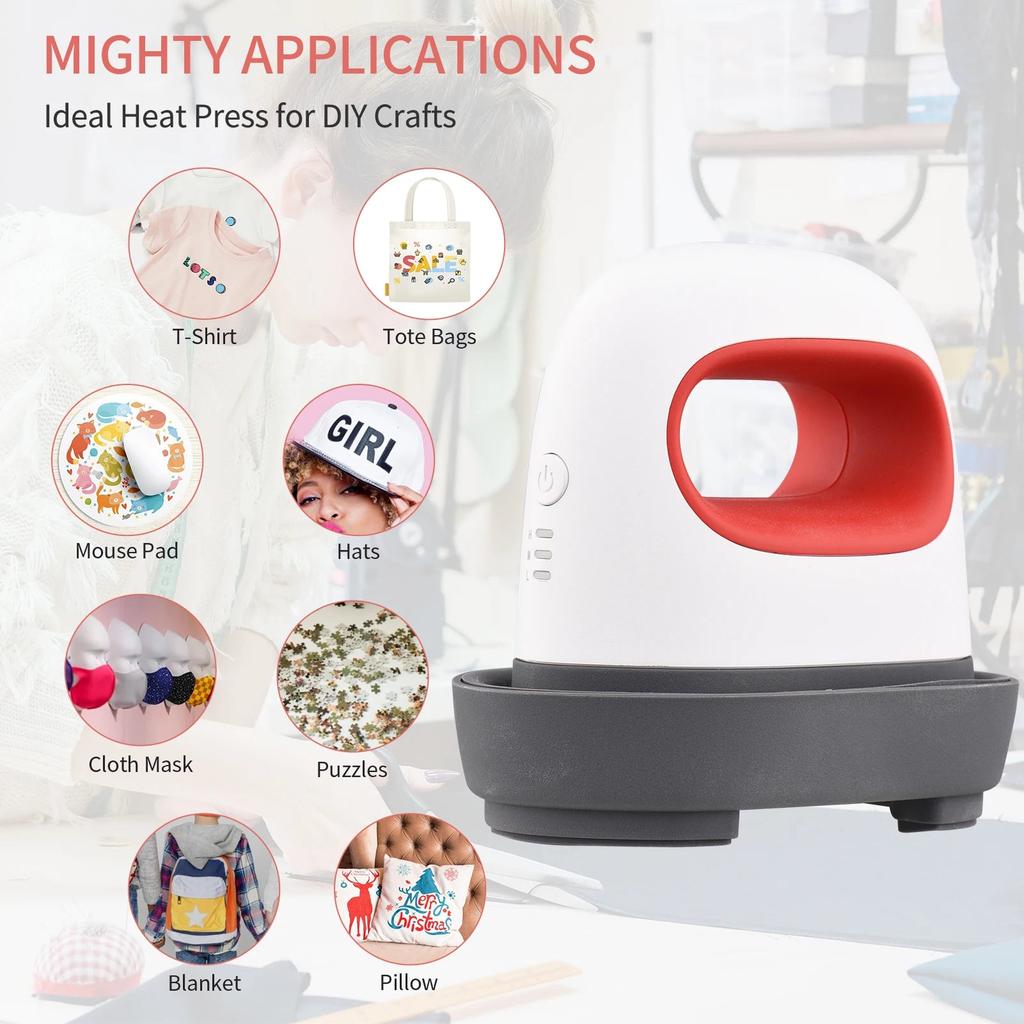 Mini Heat Press Machine for T-Shirt & DIY Projects by HitMyNeed