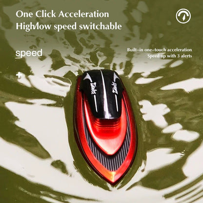 Mini High-Speed RC Racing Boat with LED Lights by HitMyNeed